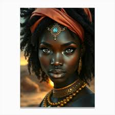African Beauty Detail Portrait Canvas Print by A.D. Artwork