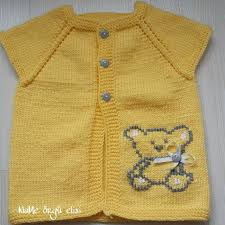 Ayicik Motifli Bebek Yelegi Bebek Yelek Bebek Yelek