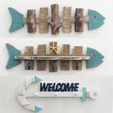 Use heavy duty hooks for larger art items. Porch Wood Wall Hanging Decorative Hook Coat Cap Hanging Key Hooks Hanging Fish Bones Iron Anchor Coat Hanging Home Decoration Buy At The Price Of 19 80 In Aliexpress Com Imall Com