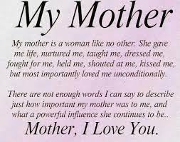  I Love U Mom Mom Quotes From Daughter Thank You Mom Quotes Happy Mother Day Quotes