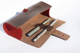 federtasche federmappe stifterolle leder filz federmappchen leder federtasche ledertasche muster