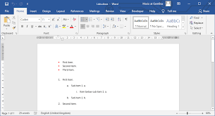 The same level of heading or subheading should be of equal importance regardless of the number of subsections under it. Lists Gembox Document Example