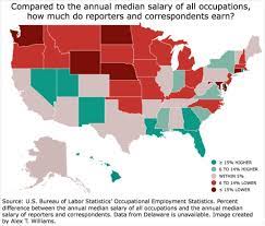 A complicating factor in this discussion reporters at stations in large cities can earn well into the six figures, and anchors in large media markets can earn $1 million or more annually. How Poorly Are Journalists Paid Depends On Where You Live Employment Statistics Journalist Job Security