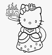 Cute barbie doll coloring pages. Hello Kitty And A Nice Castle Coloring Page Free Printable Barbie Princess Coloring Pages Hd Png Download Transparent Png Image Pngitem