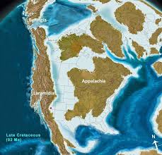 North America In The Late Cretaceous And The Internal Seaway Map Geology History