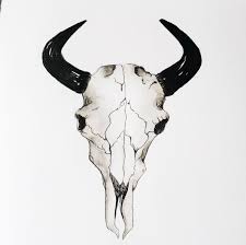 Buffalo Skull By Veeraforsmanart Instagram Buffalo Skull Drawing Watercolor Ink Pen Art Artwork Penart West Art Skull Illustration Painting Style