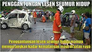 Kemalangan jalan raya, motosikal, topi keledar, penguatkuasaan abstract. Adakah Cadangan Penggantungan Lesen Seumur Hidup Bagi Kes Kemalangan Maut Berkesan Untuk Mengurangkan Kes Kemalangan Jalan Raya Seribu Ombak