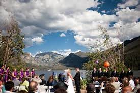 Wedding Ceremony In Point Park Overlooking Grand Lake And Mt Baldy Craig Lakeside Wedding Grand Lake Colorado Wedding Venues
