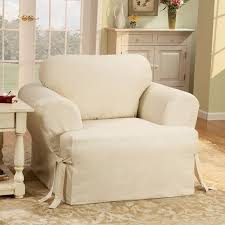 Cotton Duck T Cushion Armchair Slipcover Slipcovers For Chairs Armchair Slipcover Cushions On Sofa
