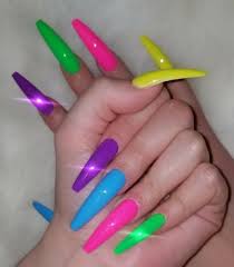 Gangshit9090 Follow Me For More Multicolored Nails Rainbow Nails Long Acrylic Nails