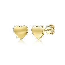 Lc lauren conrad gold tone filigree heart drop earrings reg. 14kt Gold Heart Stud Earrings Freedman Jewelers
