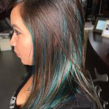 Teal On Straight Hair 650x650 Jpg 650 650 Dying Hair Straight Hairstyles Hair