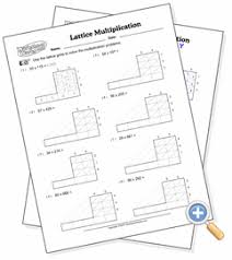 lattice multiplication worksheetworks com