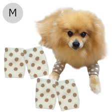 日本製○犬用オーガニック レッグウォーマー 床ずれ予防サポーター ベージュドット Mサイズ 4足セット 小型犬 中型犬 : WEDNES - 通販 -  Yahoo!ショッピング