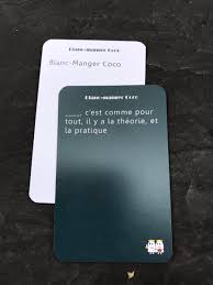 Blanc manger coco c'est un jeu de cartes, créé par deux français, pour rire en famille ou entre amis, quelle que soit l'occasion. Blanc Manger Coco Blancmangercoco Twitter