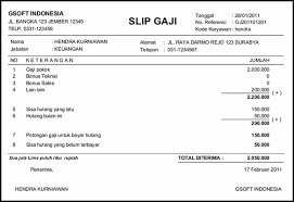 Contoh Slip Gaji Bulanan Karyawan Swasta Belajar Keuangan Microsoft Excel