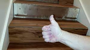 These planks should be glued down, and not floated. How To Install Lvp Stairs Step By Steps Youtube