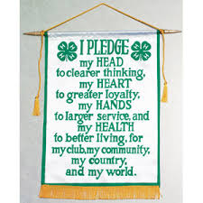 8.5 x 11 version 11 x 17 version. 4 H Pledge Banner 4 H Club Pledge 4 H