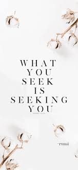 What You Seek Is Seeking You Quote Iphone Wallpaper Quote Motivationalquote Rumi Whatyouseeki Be Yourself Quotes Wallpaper Iphone Quotes Wallpaper Quotes
