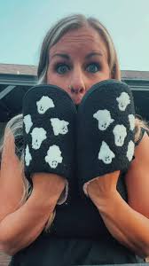 Absolutely OBSESSED with these cute spooky slippers #ghostslippers #sp...