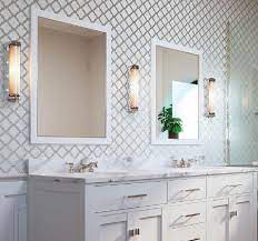There are so many different fixture metal options: Coordinating Bathroom Fixtures And Tile Pairings