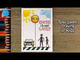 Road safety poster drawing easy. Road Safety Easy Drawing Images Novocom Top