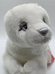 Aurora White Harp Seal 13 Plush Silver Nose Stitched Eyes Stuffed Animal Hugger Aurora Musical Stuffed Animals Plush Stuffed Animals Giraffe Plush