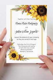 Sunflower Wedding Invitation Fall Wedding Invites Rustic Etsy In 2021 Fall Wedding Invitations Sunflower Wedding Invitations Rustic Sunflower Wedding
