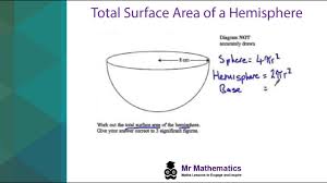 Sphere is nothing but a any type of ball. Total Surface Area Of A Hemisphere Mathematics Revision Youtube