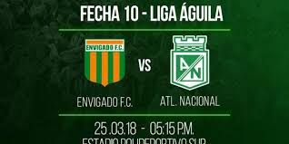 Santiago londoño (envigado) is shown the yellow card. Atletico Nacional Vs Envigado Hoy Por Liga Aguila