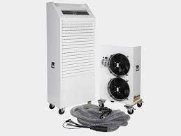 I went to home depot and purchase water mist system for your porch they use this thing on desert areas. Air Conditioning Unit 15 Kw Water Cooled With Outdoor Housing Cooling Climate Control