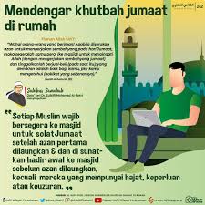Mendapat izin khalayak ramai yang menyebabkan shalat jumat masyhur atau tersiar. Bolehkah Dengar Khutbah Jumaat Hanya Dari Rumah Wilayahku
