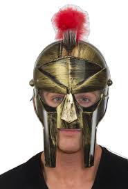 Details About Roman Centurion Spartan Trojan Gladiator Hat Helmet Mask Warrior Armor Costume