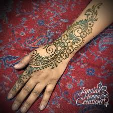Unique Modern Henna Design Flowers Paisley Www Jamilahhennacreations Com Modern Henna Designs Henna Mehndi Designs