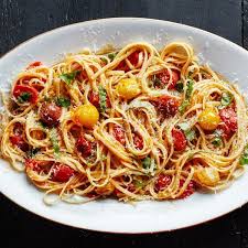 Pasta With 15 Minute Burst Cherry Tomato Sauce Cherry Tomato Recipes Cherry Tomato Pasta Cherry Tomato Sauce