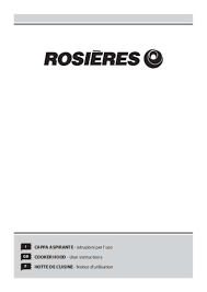 Notice Hotte Rosieres Rhp 9700 In Et Pieces Detachees Moteur Transformateur Filtre Charbon Filtre Metallique Ampoule