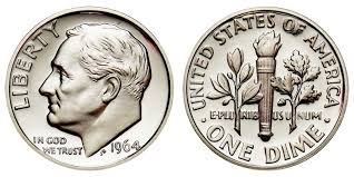 1964 Roosevelt Silver Dime Coin Value Prices Photos Info