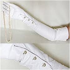 Debutante Leather Gloves White Leather Gloves Leather Gloves Opera Length Gloves
