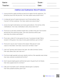 Addition And Subtraction Word Problems Subtraction Word Problems Word Problems Word Problem Worksheets