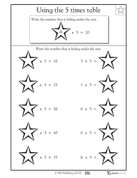 Using The 5 Times Tables Math Worksheet Times Tables Worksheets
