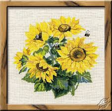 Bouquet Of Sunflowers Cross Stitch Kits By Riolis 776