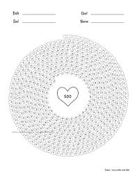 Practice Chart 500 Hearts Practice Charts