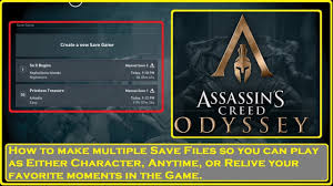 Assassin S Creed Odyssey How To Make Multiple Save Files Youtube