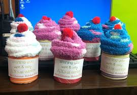 I Made These For Staff At Work They Are Fuzzy Socks Rolled Up To Look Like Cupcakes T Diy Christmas Gifts Employees Christmas Christmas Gifts For Coworkers