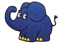 Sendung Mit Der Maus Elefant Bugelbild Patches Happy Paintings Yarn Bowl Embroidery Scissors