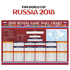 Fixget Wall Chart Poster Russia 2018 World Cup Stickers 80 X 53 Cm World Cup Poster
