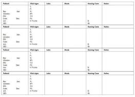Report Sheets Pg 3 Nurse Report Sheet Nurse Brain Sheet Nursing Assistant