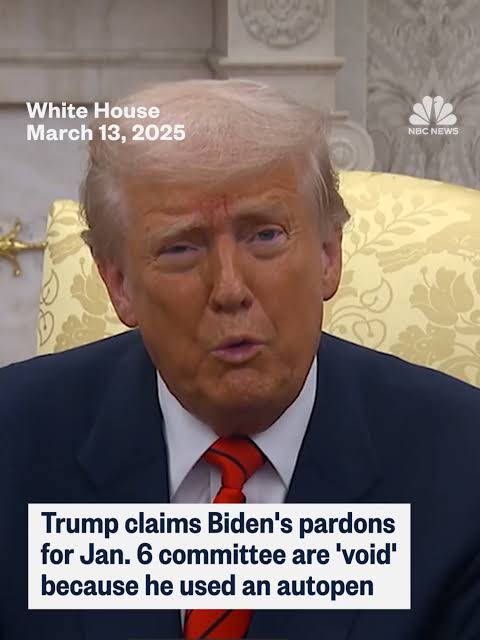 President Donald #Trump claims, without evidence, that his predecessor’s pardons for members of the House select committee that investigated the Jan. 6 attack are invalid because then-President Joe ...