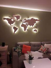 Light Wood Wall Map Of The World Map Wall Art Large Travel Led Etsy Rustic Home Offices Girl Bedroom Decor World Map Decor
