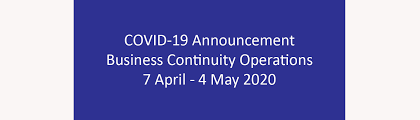 What does this circuit breaker entail? Covid 19 Announcement Business Continuity Operations For 7 April 4 May 2020 Furuno Sg Maritime Equipment And Training Facilities